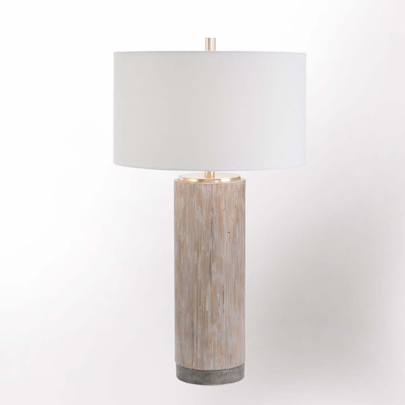 Concrete Cast Table Lamp, 22"