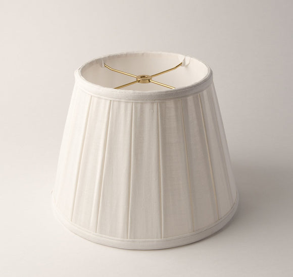 Linen Wide Box Pleat British Empire Bone