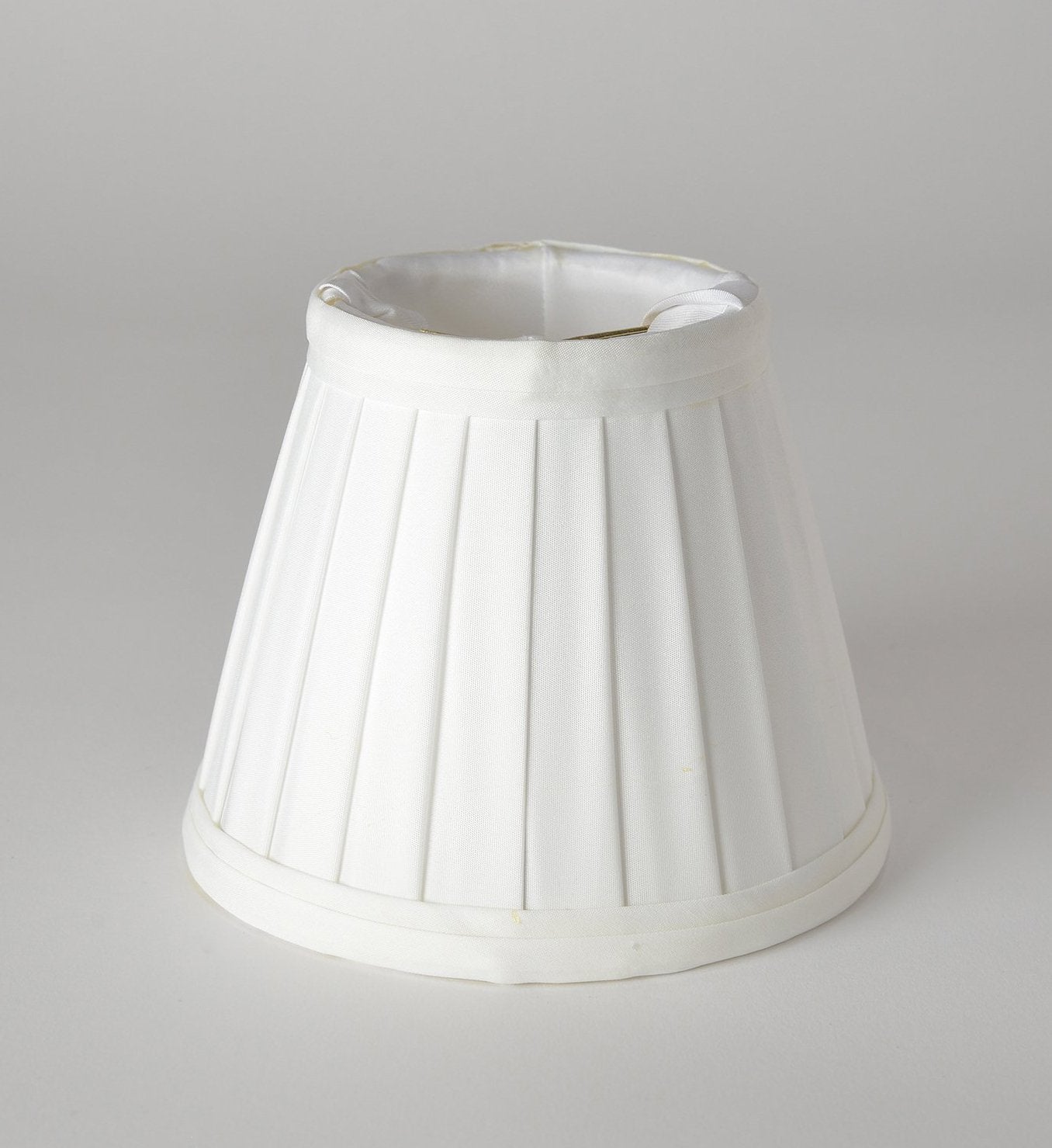 Side Pleat Empire Chandelier White