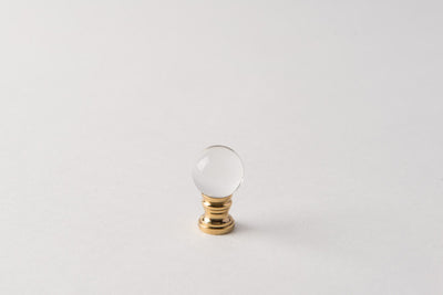 Polished Brass/Crystal Ball