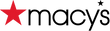 Macys logo featuring a large red star to the left of the word macys in black lowercase letters, with a smaller black star above the letter y.