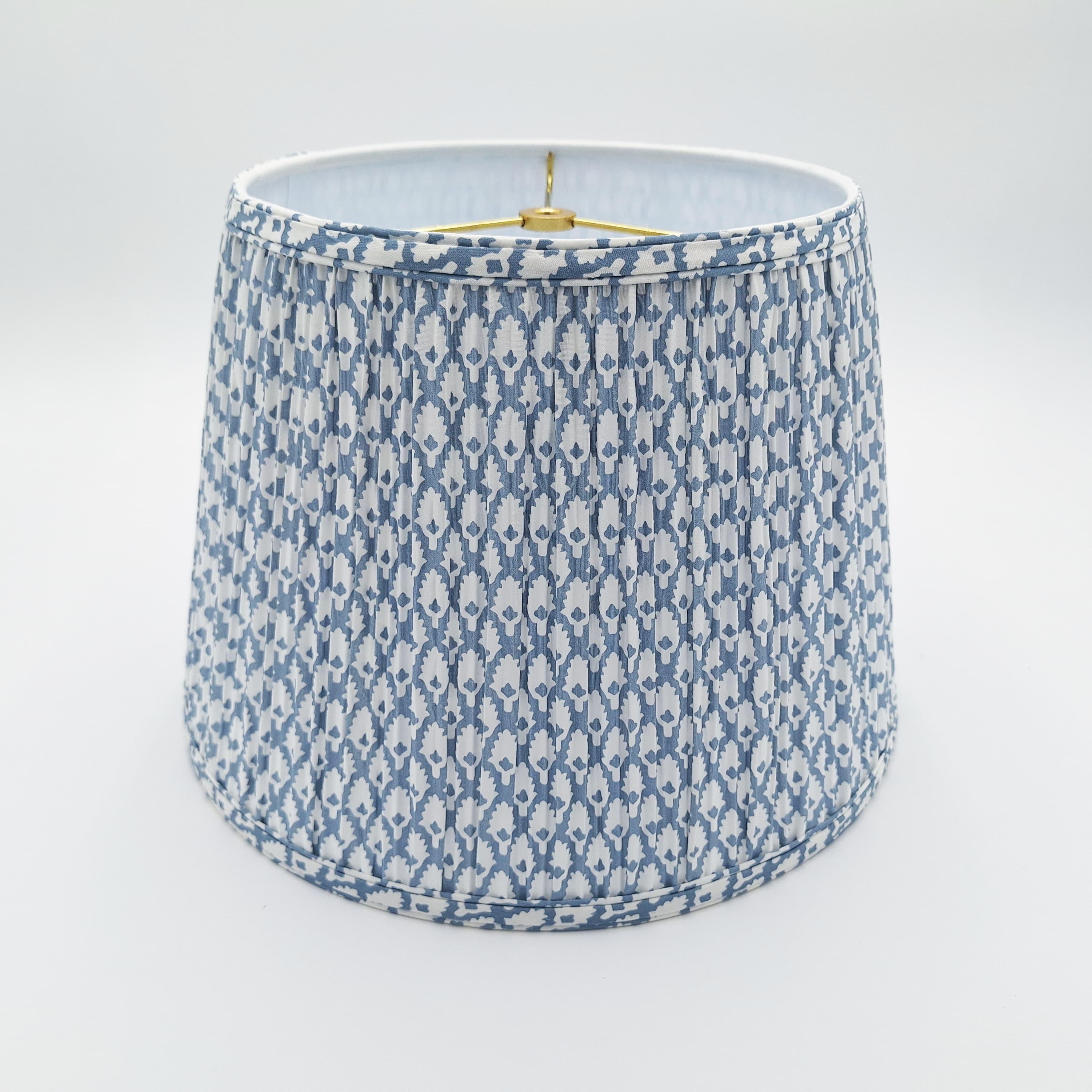 Buy blue Diamond Print Shirred Pleated British Empire