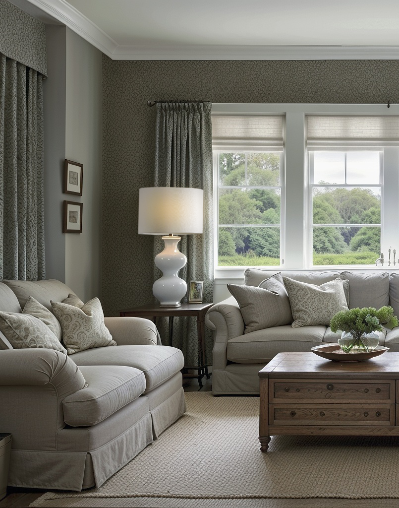 Anna Retro Drum Lamp Shades in a living room