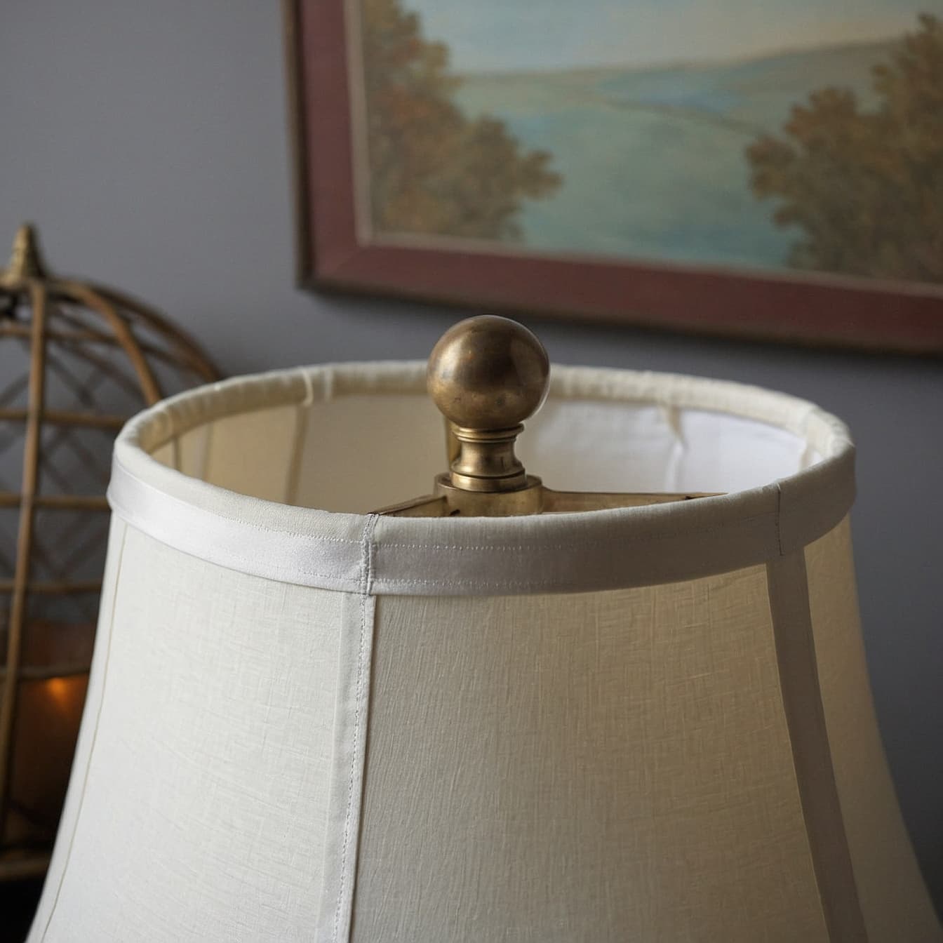 Antique Brass Sphere Finial