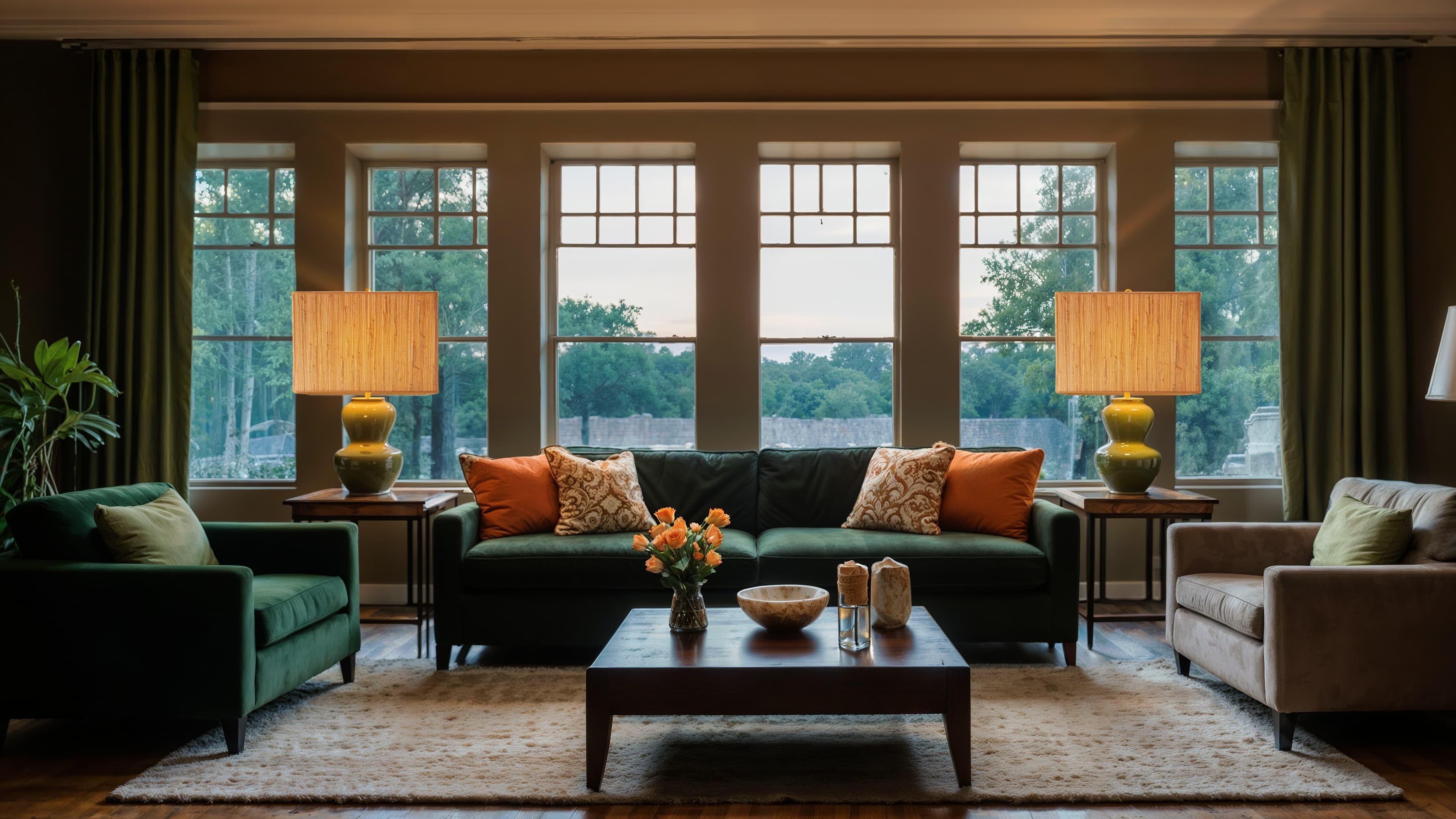 Grasscloth rectangle lamp shade with a unique design