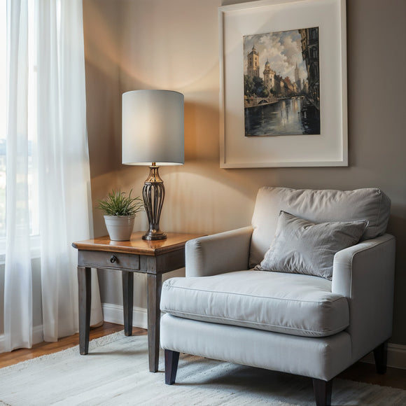 Handkerchief Linen Tall Drum Rolled Edges