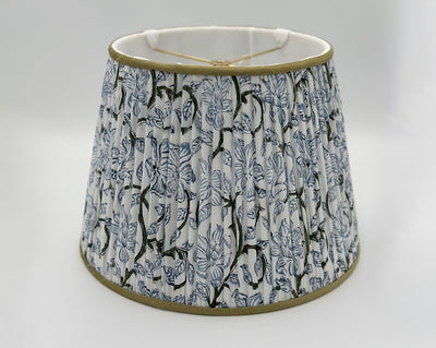 Buy blue Floral Shirred Pleat British Empire