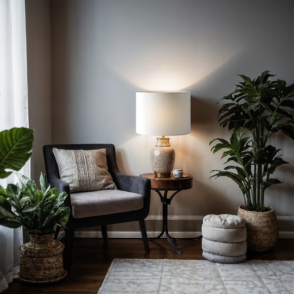 Linen Short Drum White RE SS