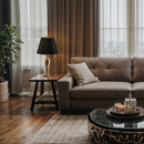 Opaque Paper Empire (w Gold Interior) in a living room