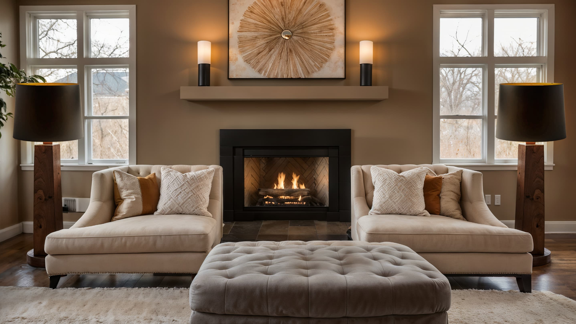 Black Opaque Paper Retro Drum in a living room