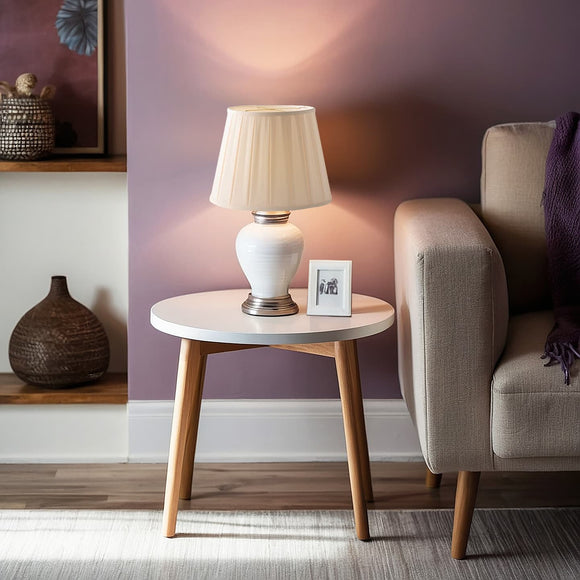 Silk Wide Box Pleat Empire Egg