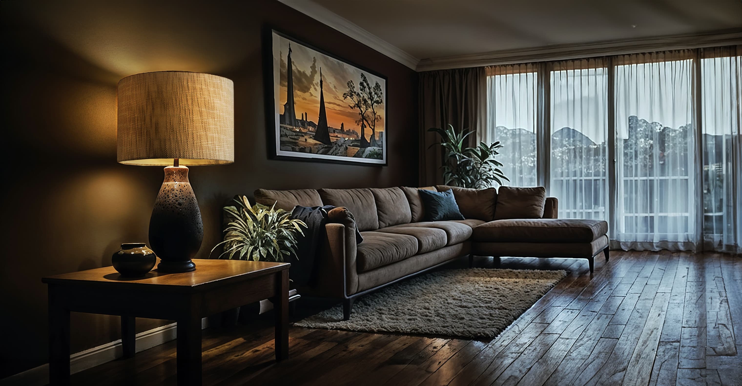 Two Tone Textured Weave Short Drum (Rolled Edges)