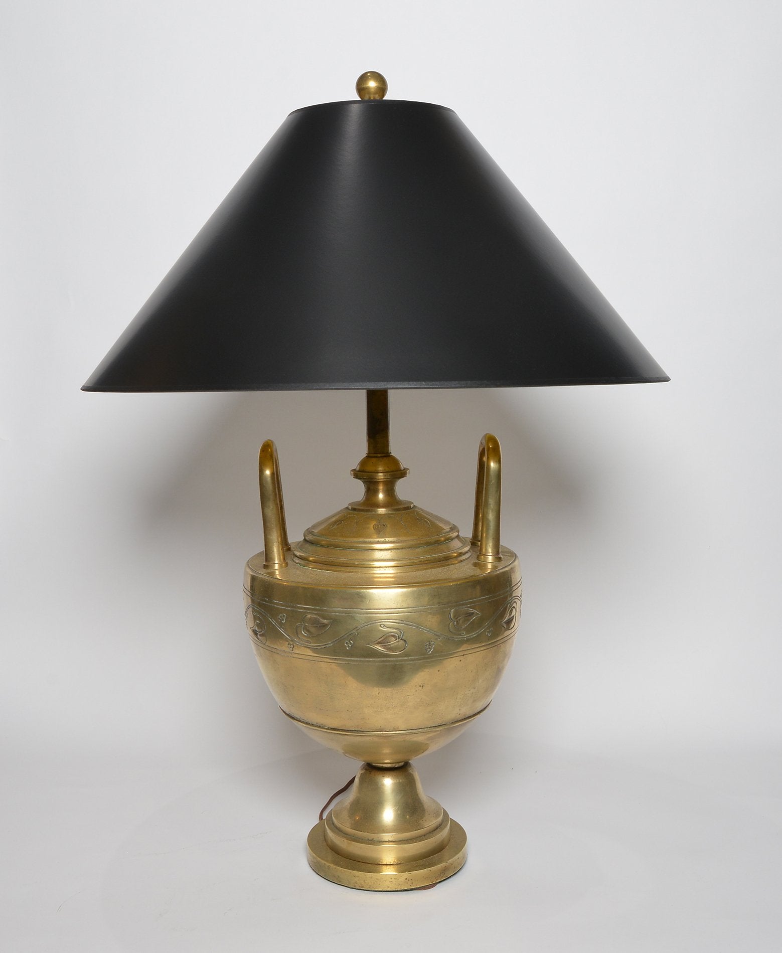 Art Deco Table Lamp Patinated Brass Caldwell