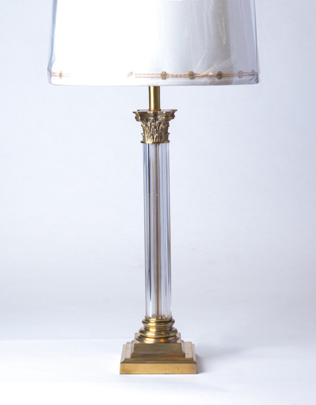 Glass Column Table Lamp