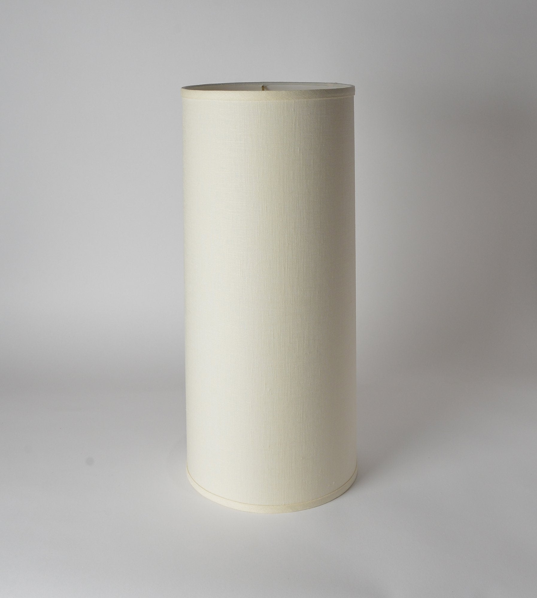 Linen Tall Narrow Drum Eggshell, Brass Spider