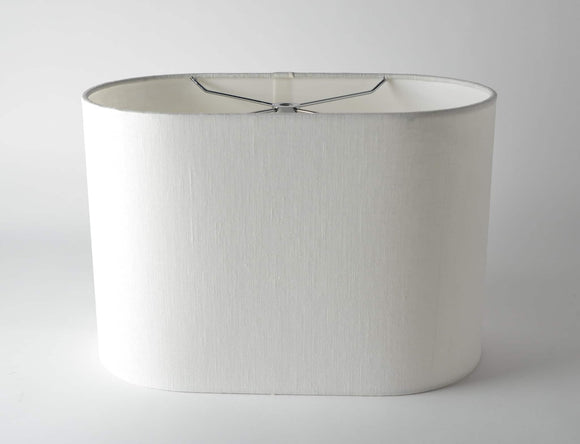 Linen Retro Oval  Bone (Rolled Edges)