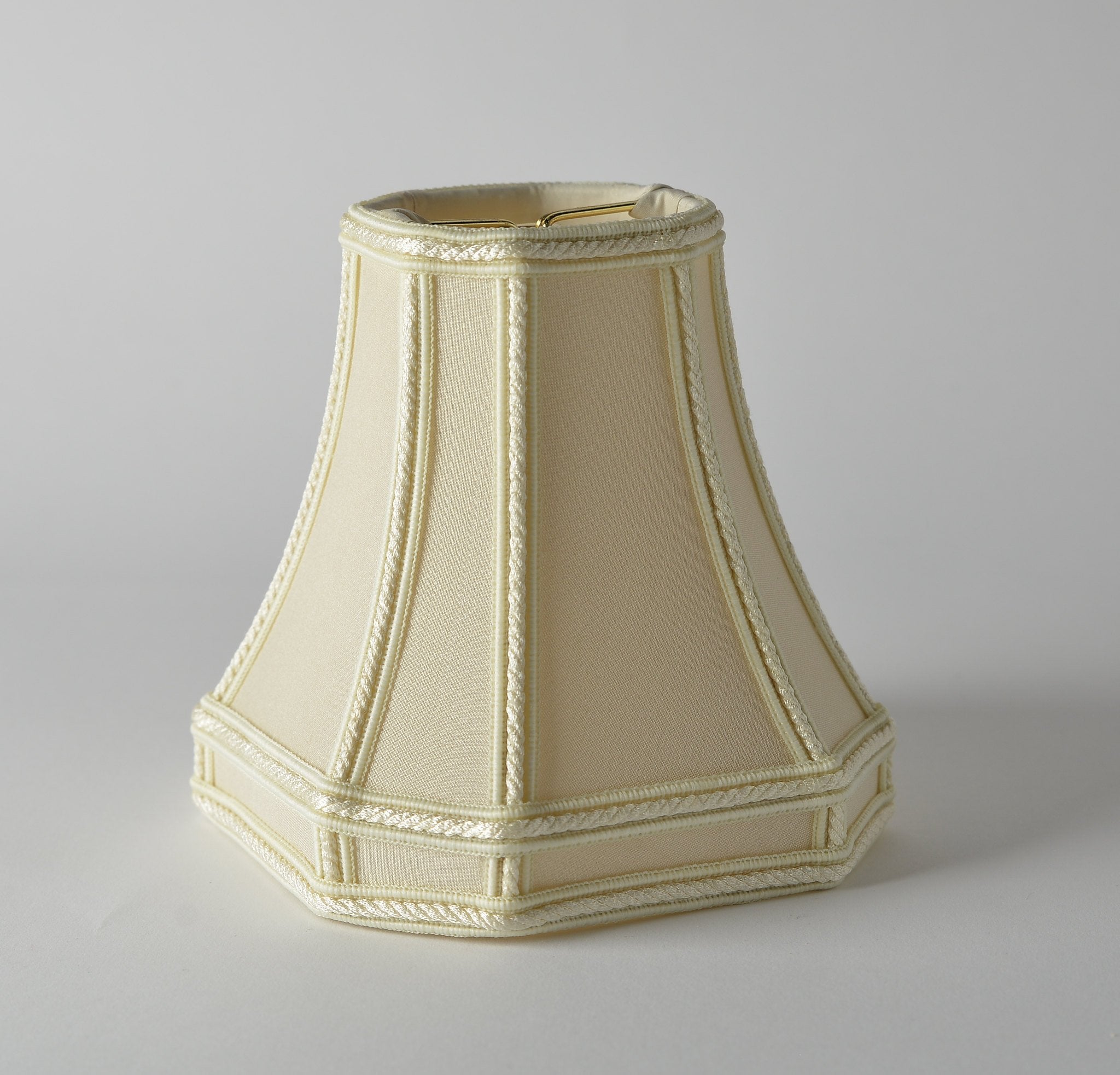 Silk Cut Corner Square/Gallery Chandelier Eggshell