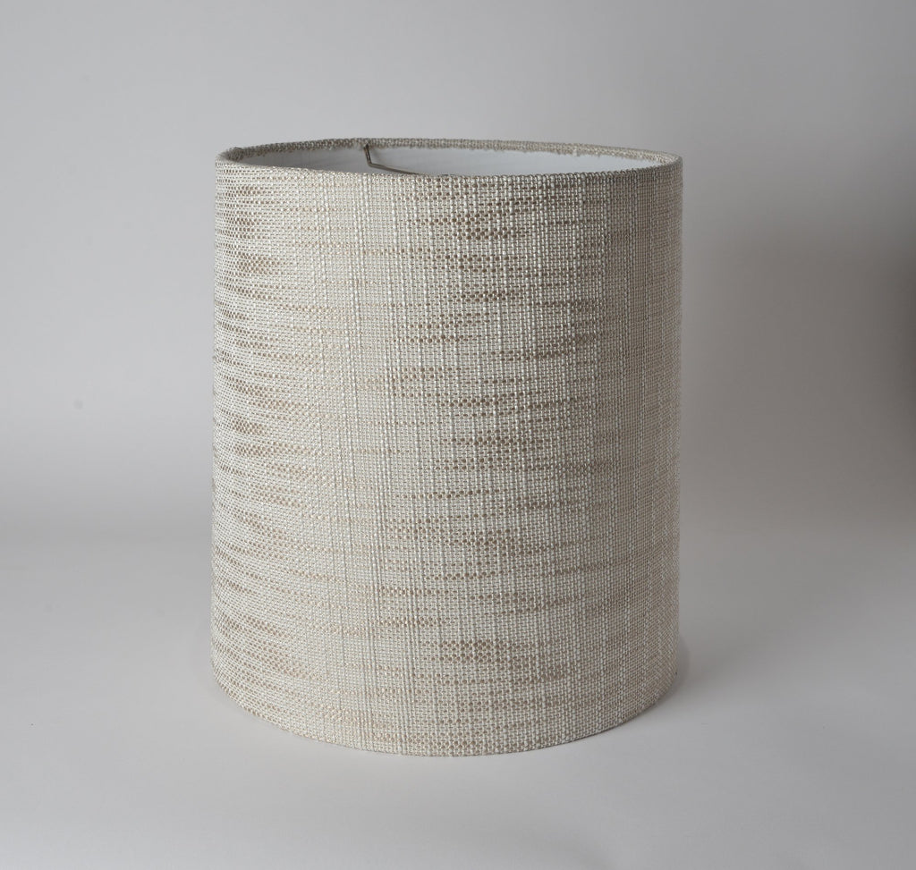 Two Tone Textured Weave Tall Drum Light Gray (Rolled Edge)