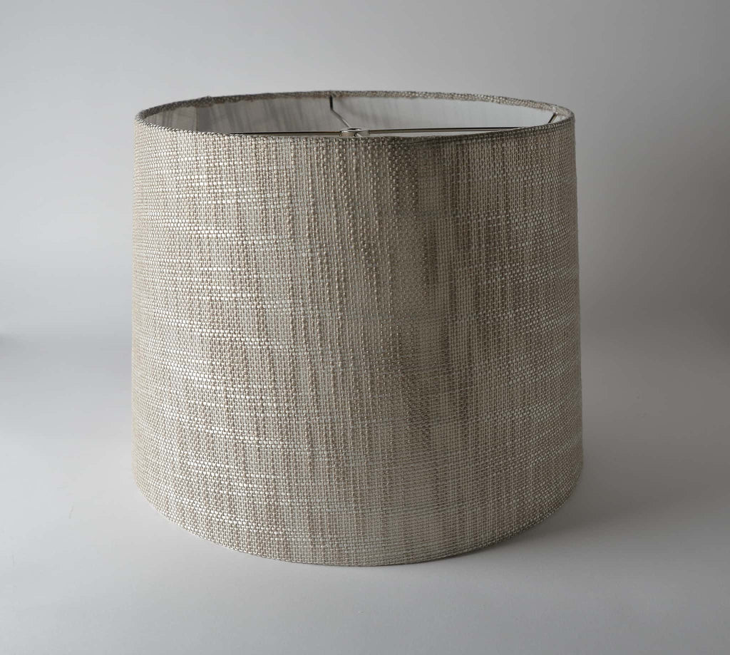 Two Tone Textured Weave Retro Drum Light Gray (Rolled Edge)