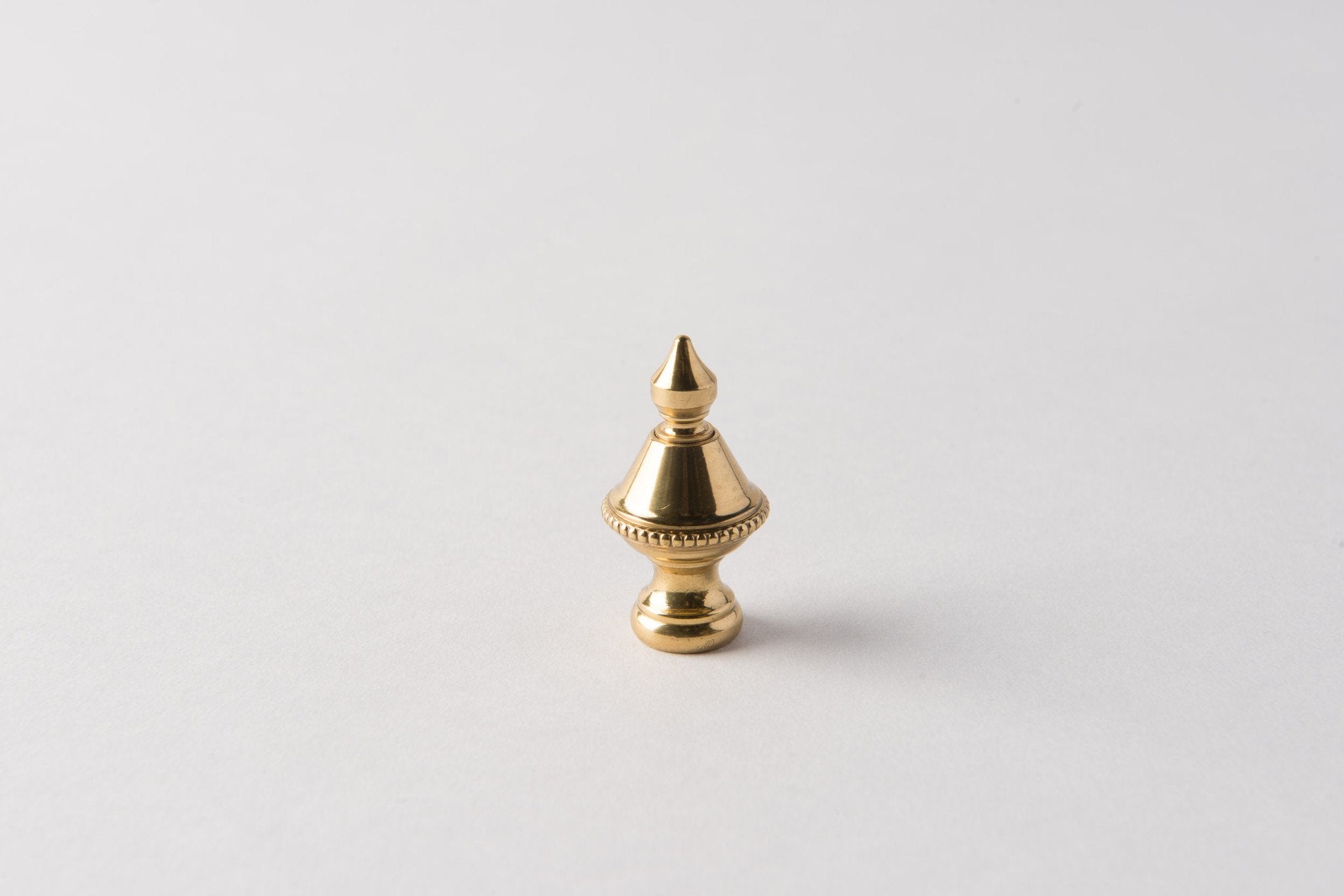 Polished Brass Beaded Knob Finial