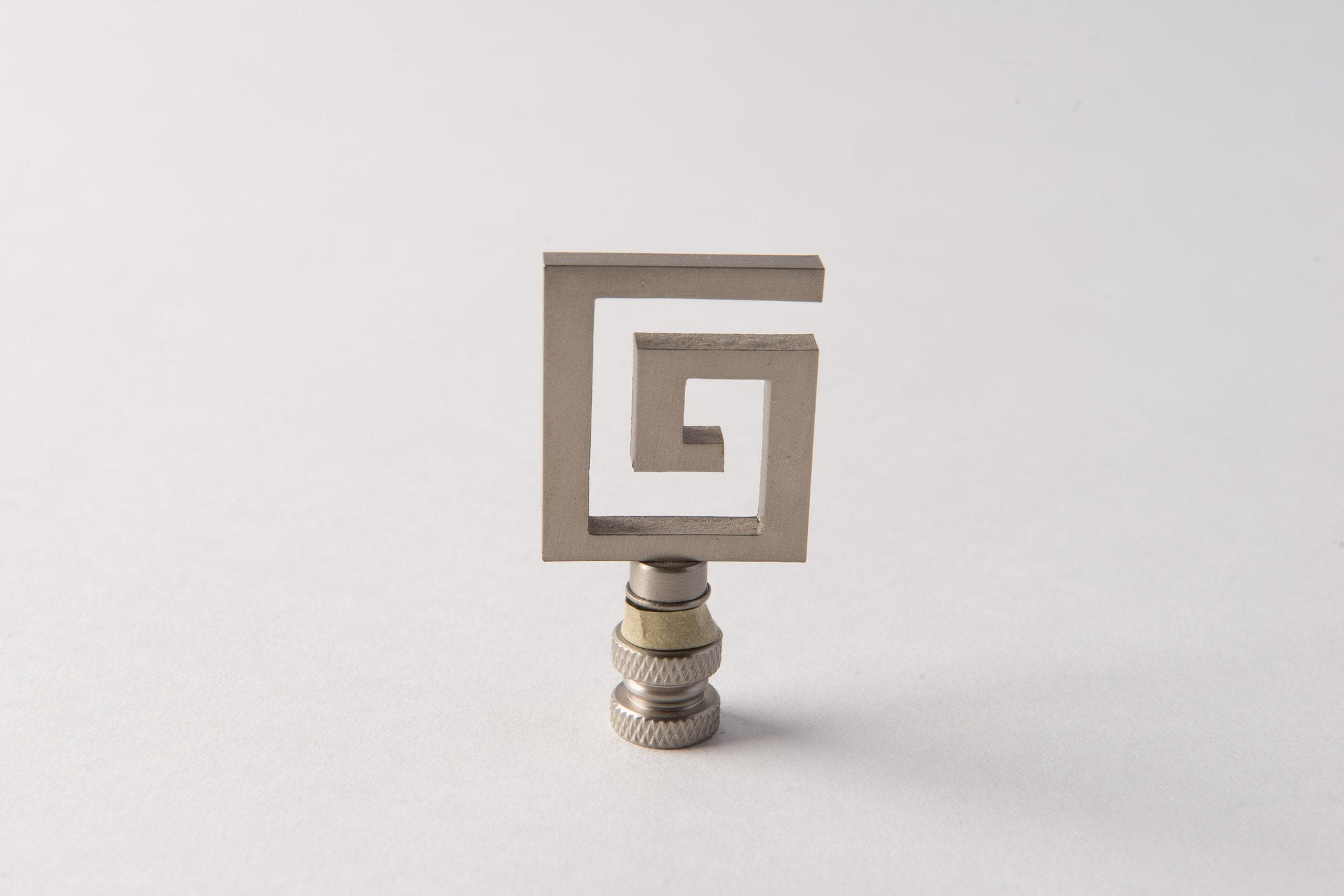 Brushed Nickel Greek Key