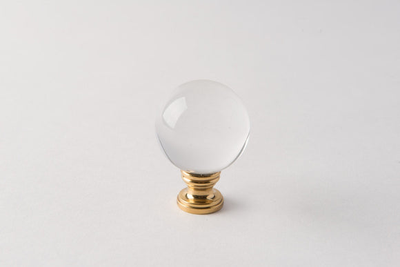 Polished Brass/Crystal Ball