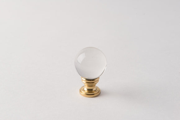 Polished Brass/Crystal Ball