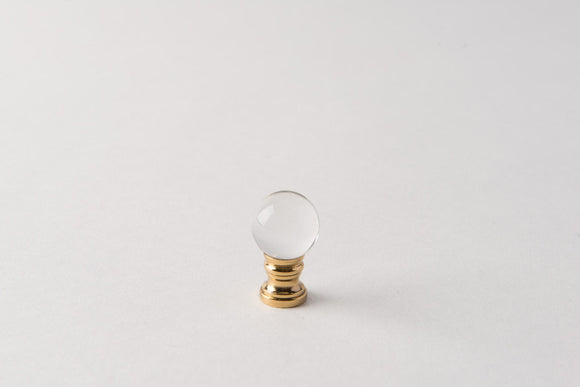 Polished Brass/Crystal Ball