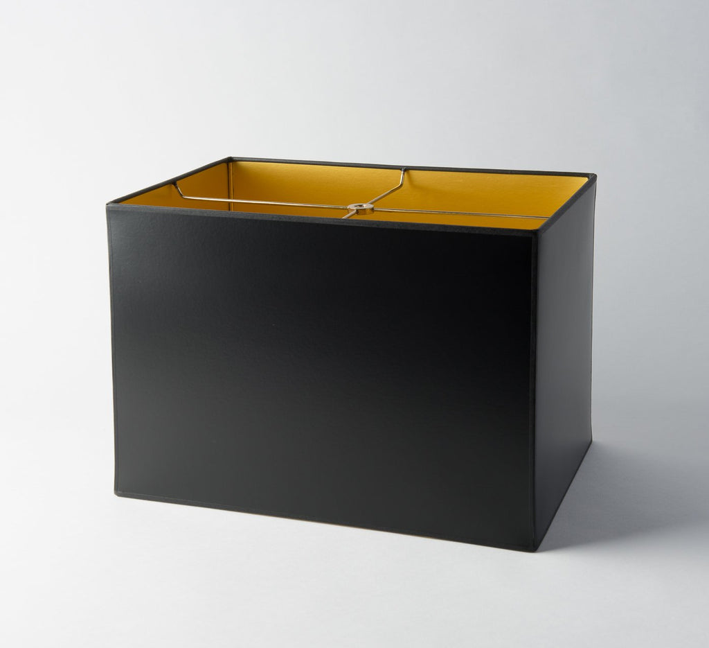 Opaque Paper Box Rectangle Black w/ Gold Interior